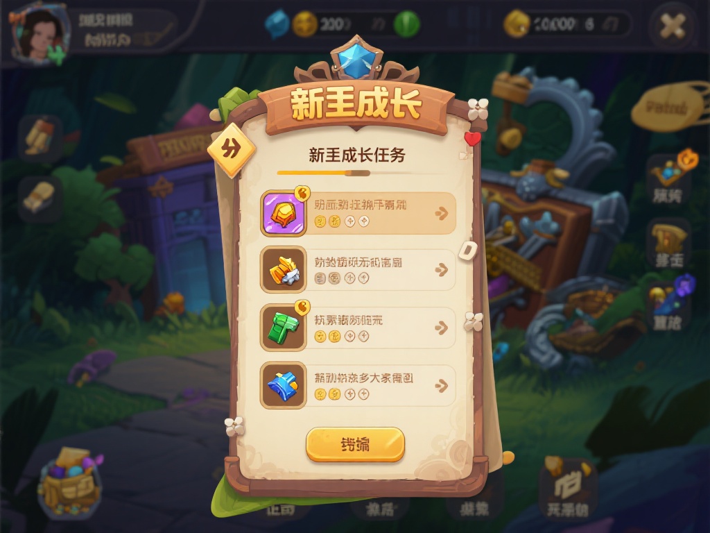 此外，游戏中还提供了新手成长任务，这些任务不仅能帮